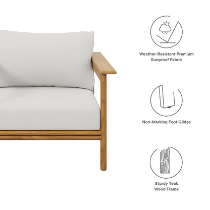 Wren Teak Wood Patio Armchair And Cushion