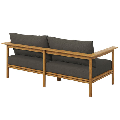 Wren Outdoor Teak Wood Patio Sofa By Modway