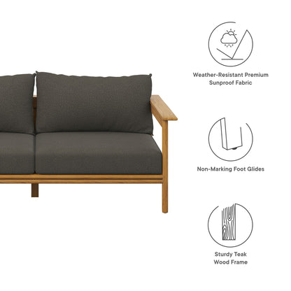 Wren Outdoor Teak Wood Patio Sofa By Modway