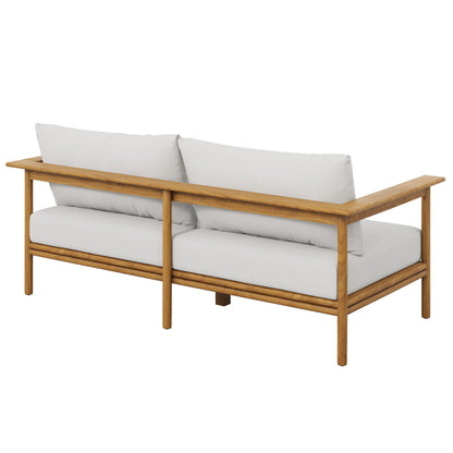 Wren Outdoor Teak Wood Patio Sofa By Modway