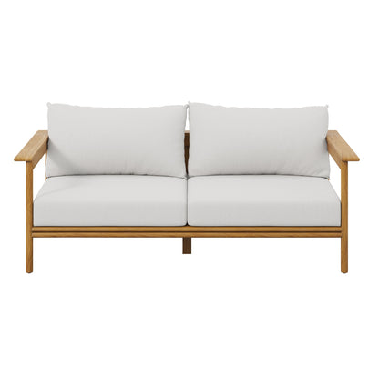 Wren Outdoor Teak Wood Patio Sofa By Modway