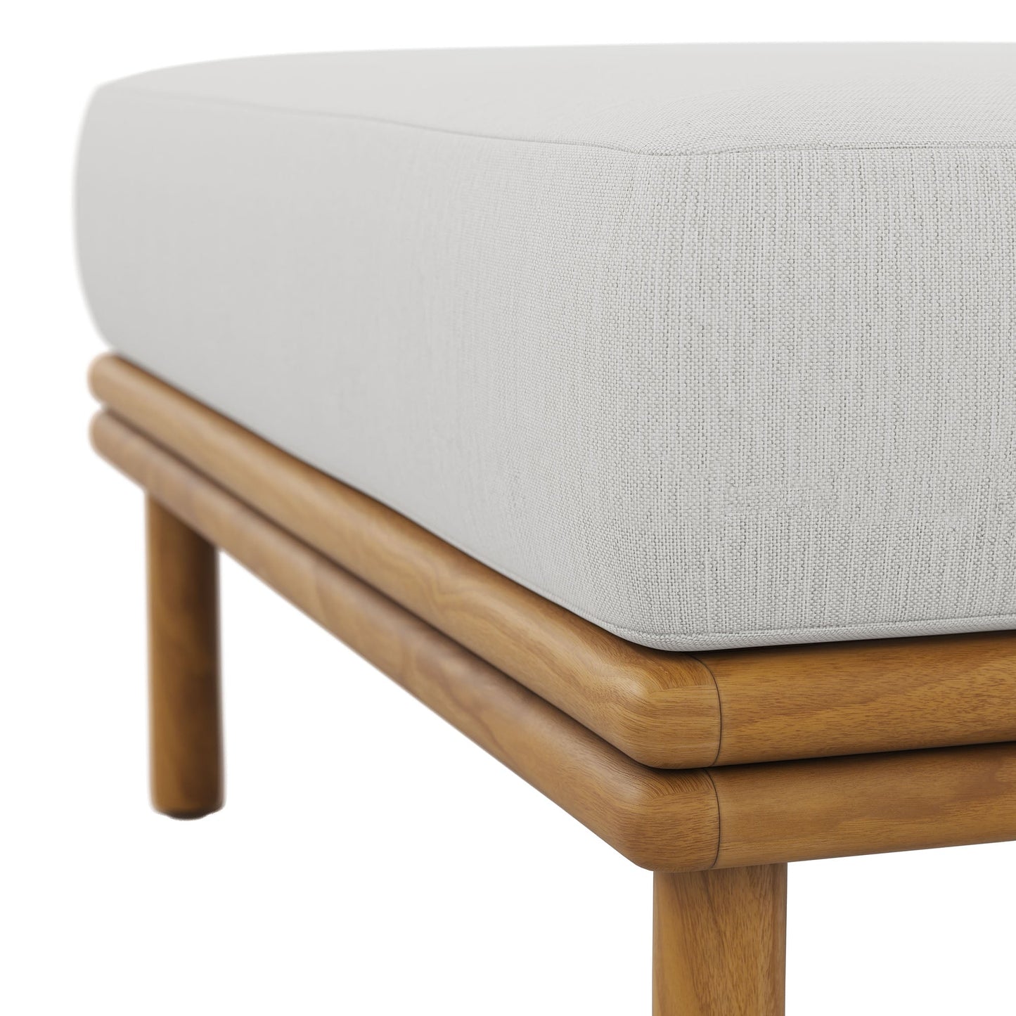 Wren Outdoor Teak Ottoman By Modway For Patio