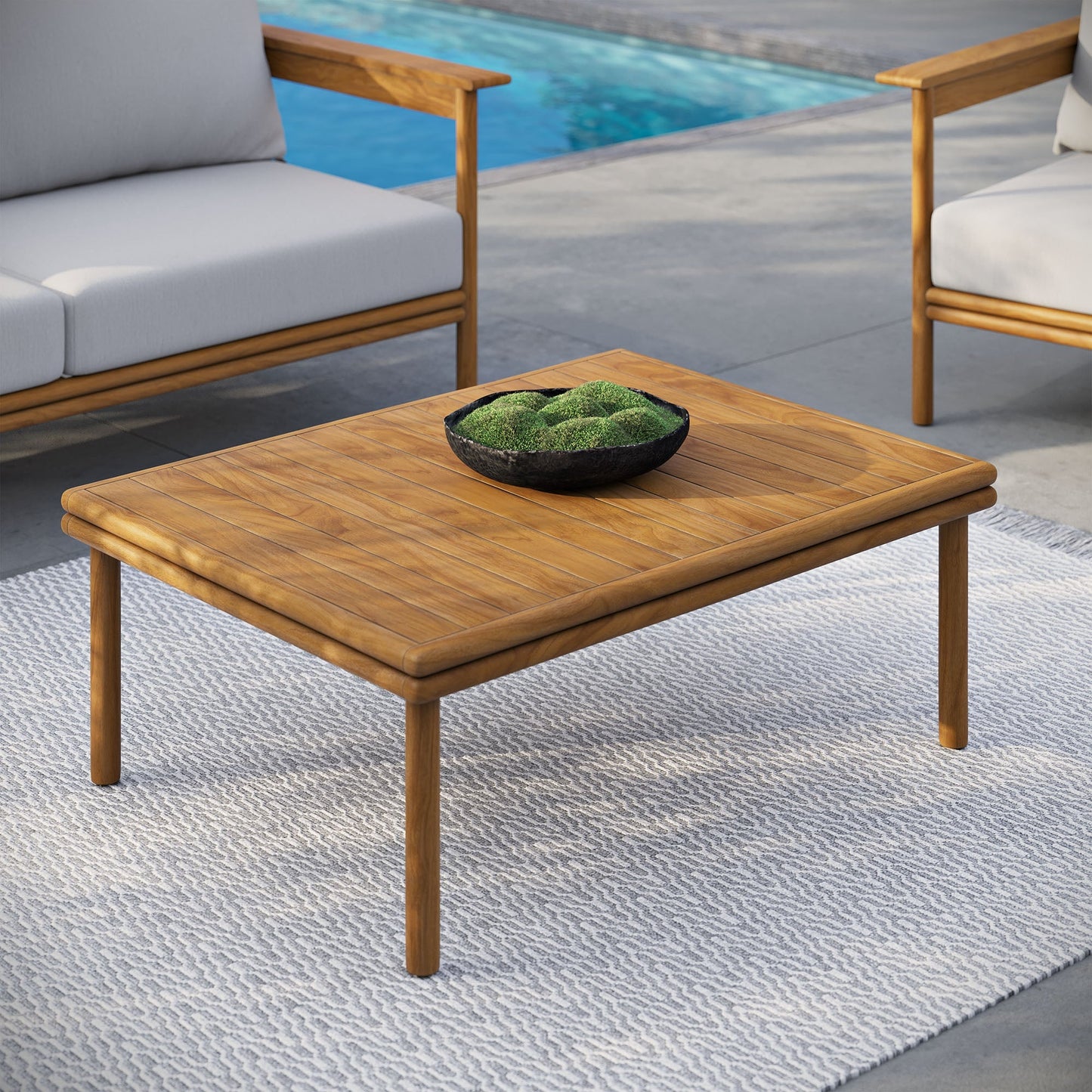 Wren Patio Teak Coffee Table for a Garden or Deck