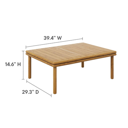 Modway Wren and 4 Piece Teak Patio Furniture Set