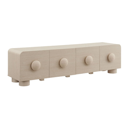 Sonnet 69 low profile TV stand in light wood with rounded knob hardware by Modway on Tampa Home & Garden Store