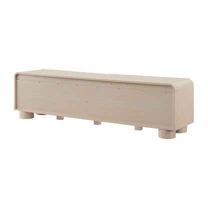 Sonnet 69in low-profile TV stand natural wood finish with rounded edges by Modway on Tampa Home & Garden Store