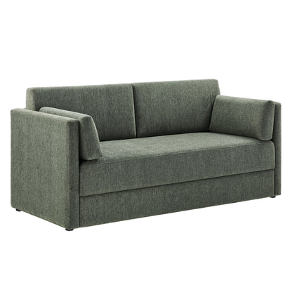 Linden Heathered Chenille Sofa for Bedroom