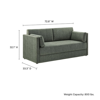 Linden Heathered Chenille Sofa for Bedroom