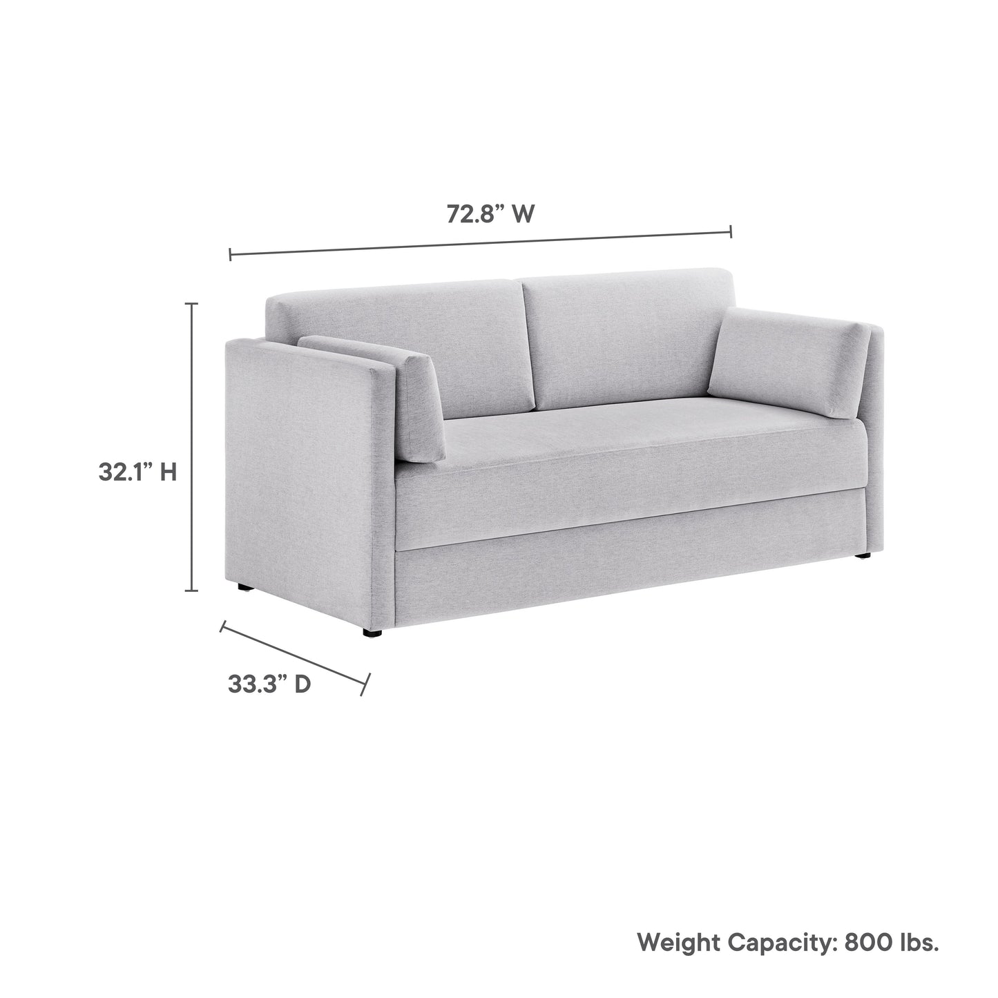 Linden Heathered Chenille Sofa for Bedroom