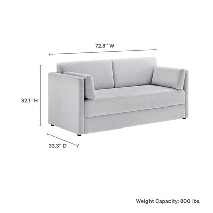 Linden Heathered Chenille Sofa for Bedroom