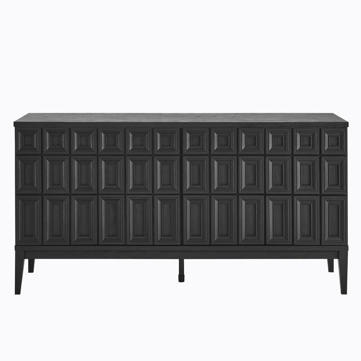 Samos 62in sideboard by Modway black geometric paneled front on Tampa Home & Garden Store