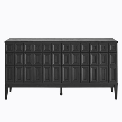 Samos 62in sideboard by Modway black geometric paneled front on Tampa Home & Garden Store