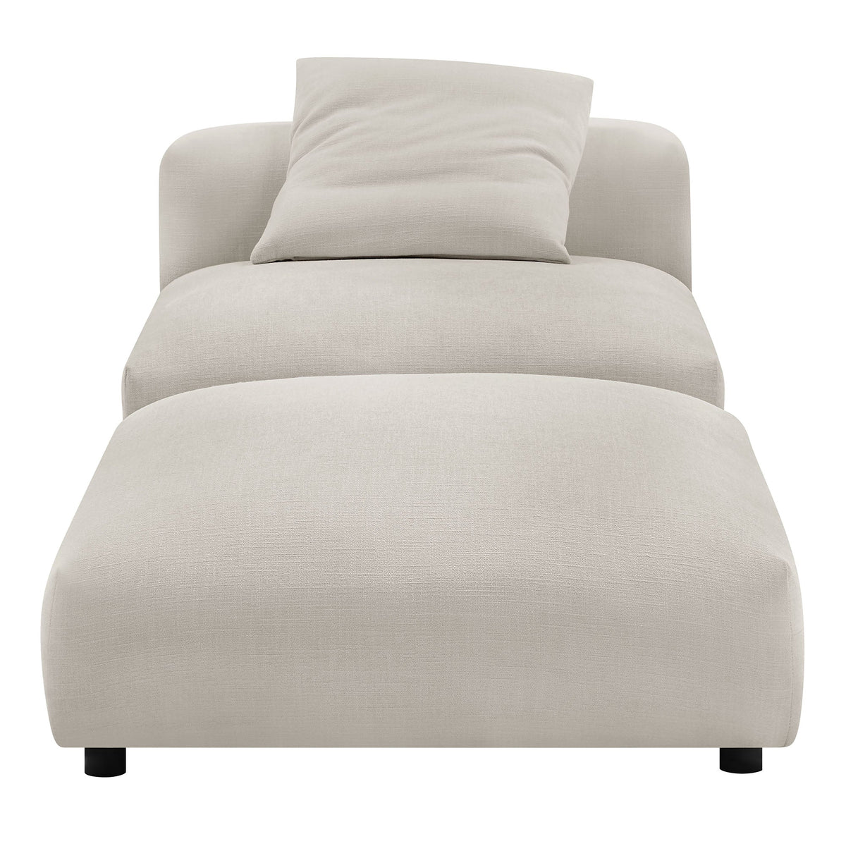 Solace modular armless chair and ottoman set in beige fabric by Modway on Tampa Home & Garden Store