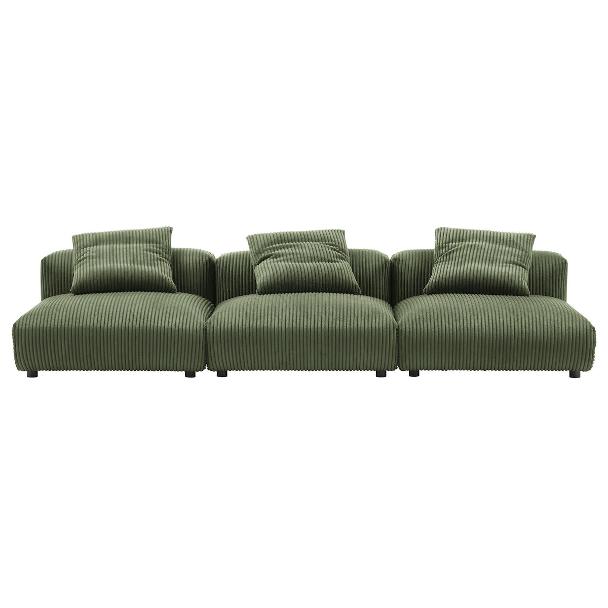 Modway Solace 3 Piece Modular Corduroy Sofa