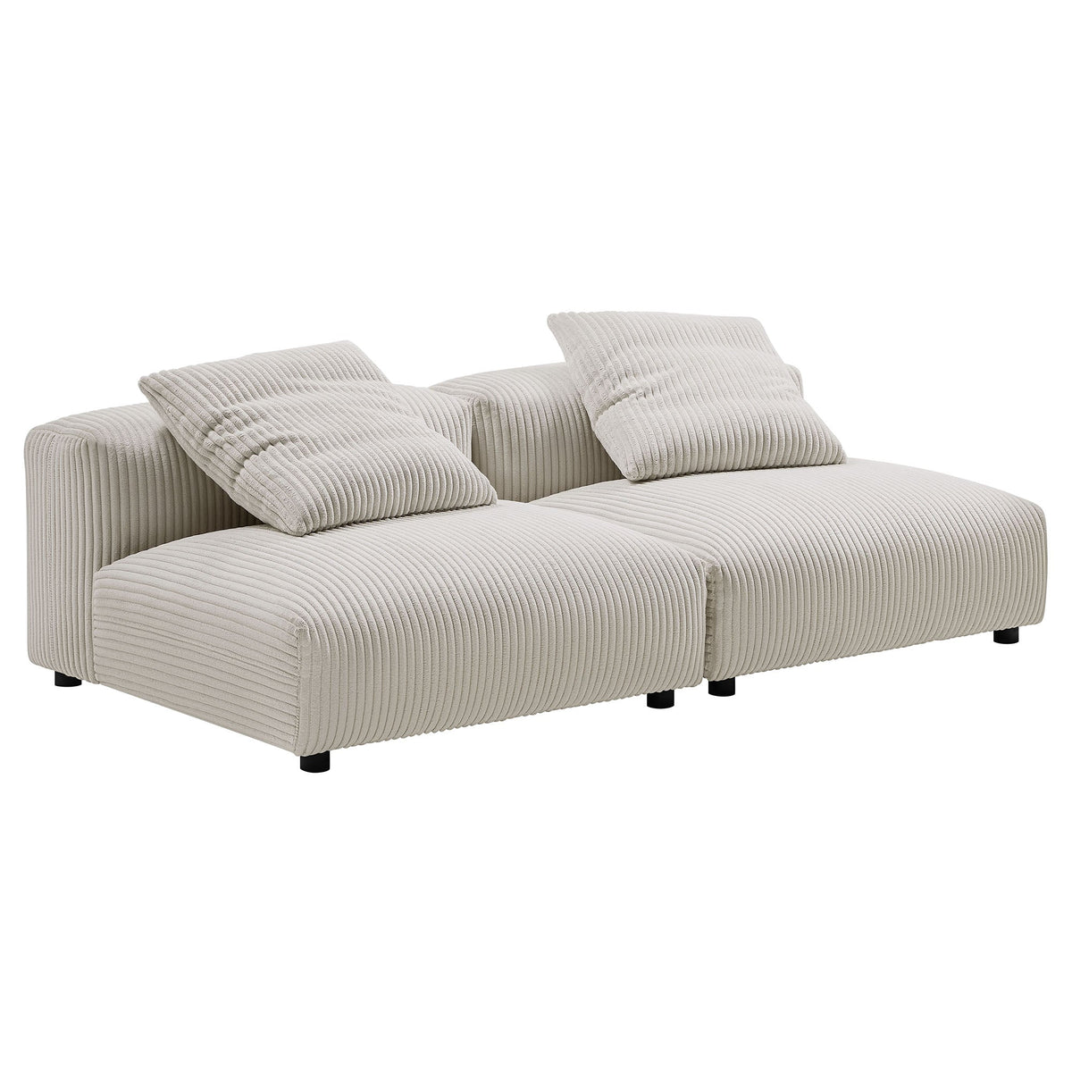 Modway 2 Piece Corduroy Modular Sofa and a Set