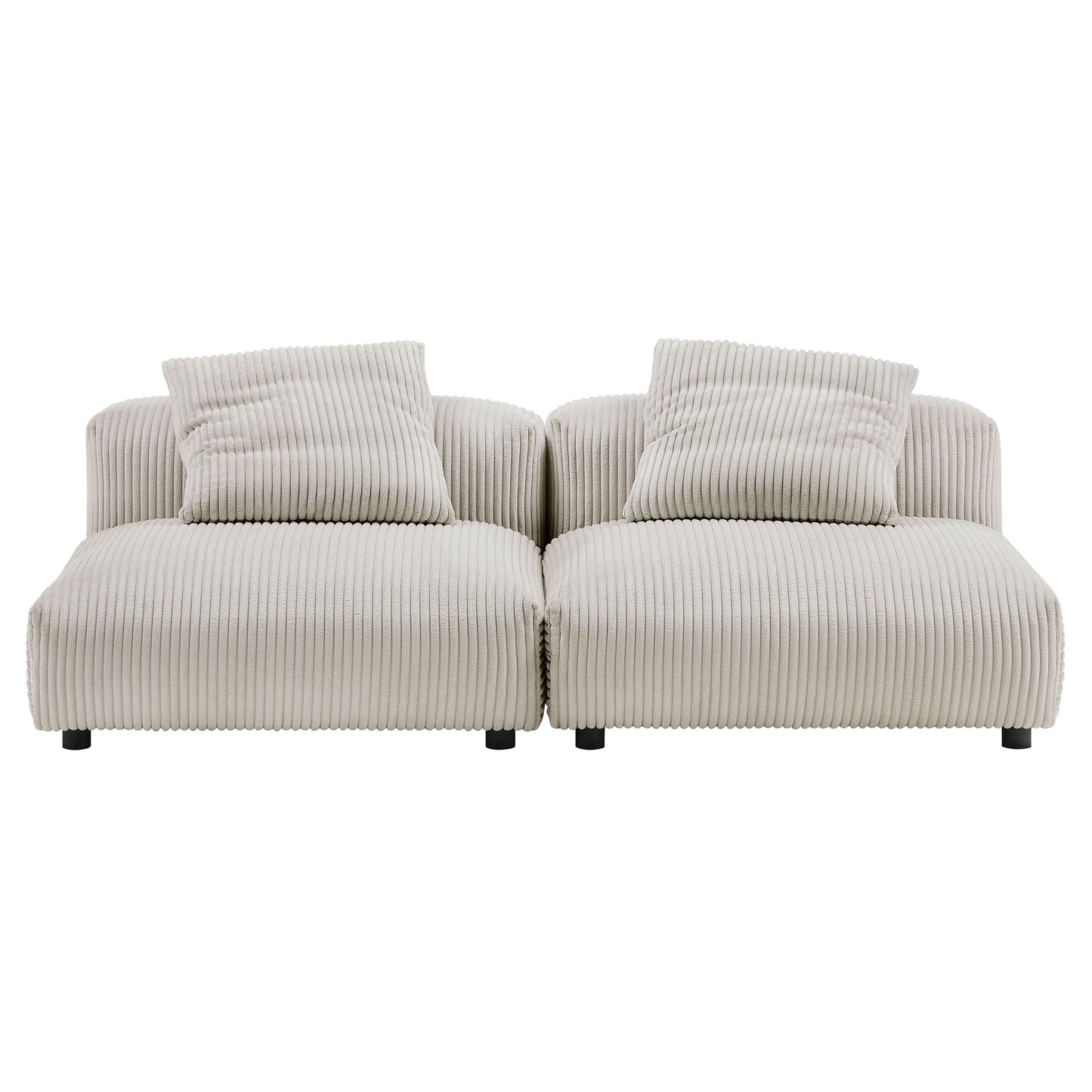 Modway 2 Piece Corduroy Modular Sofa and a Set