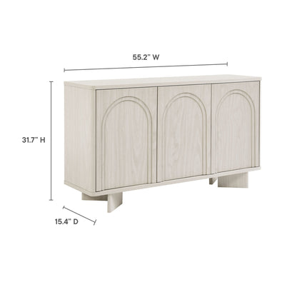 Flux Arched 3-Door Sideboard in light wood with arched doors, 3 doors, by Modway on Tampa Home & Garden Store