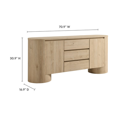 Duval 71 Inch Rounded Sideboard Cabinet by Modway