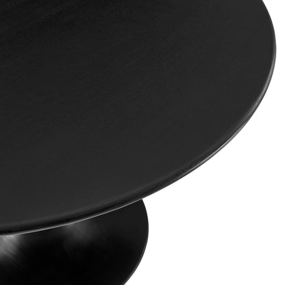 Lippa 48in round solid wood dining table black top by Modway on Tampa Home & Garden Store