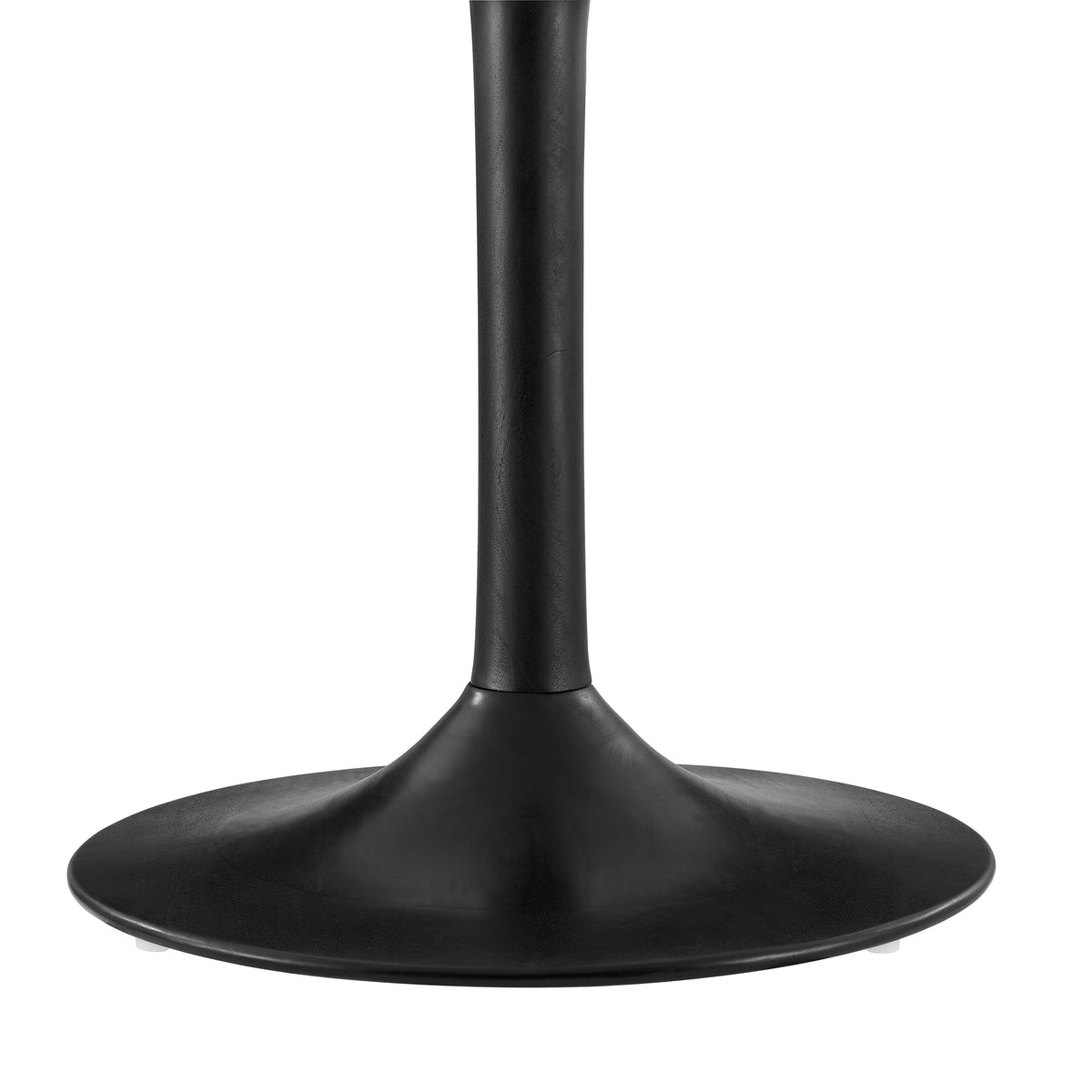 Lippa 48in round dining table pedestal base in black metal on Tampa Home & Garden Store