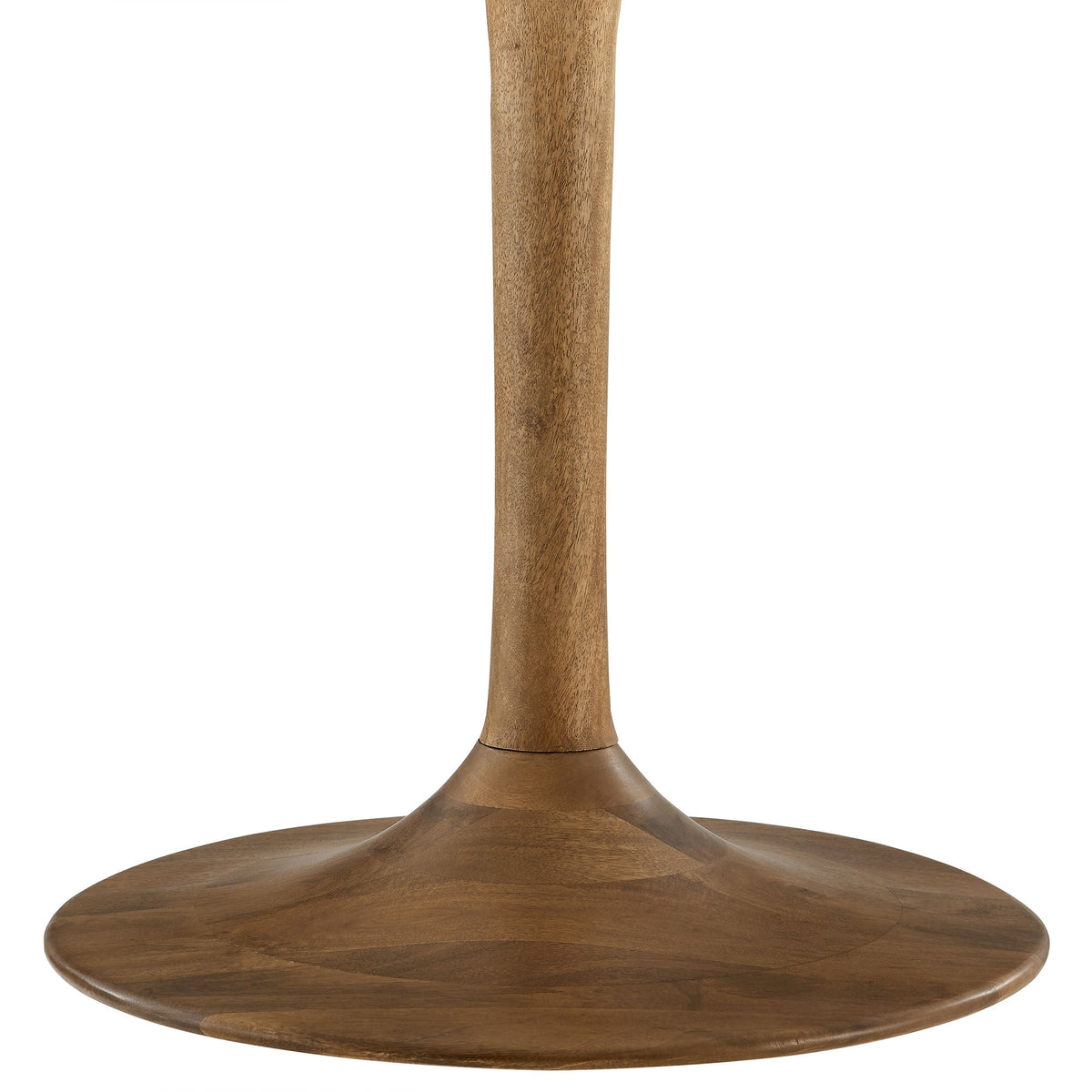 Lippa 48in round solid wood dining table pedestal and base in warm brown finish on Tampa Home & Garden Store