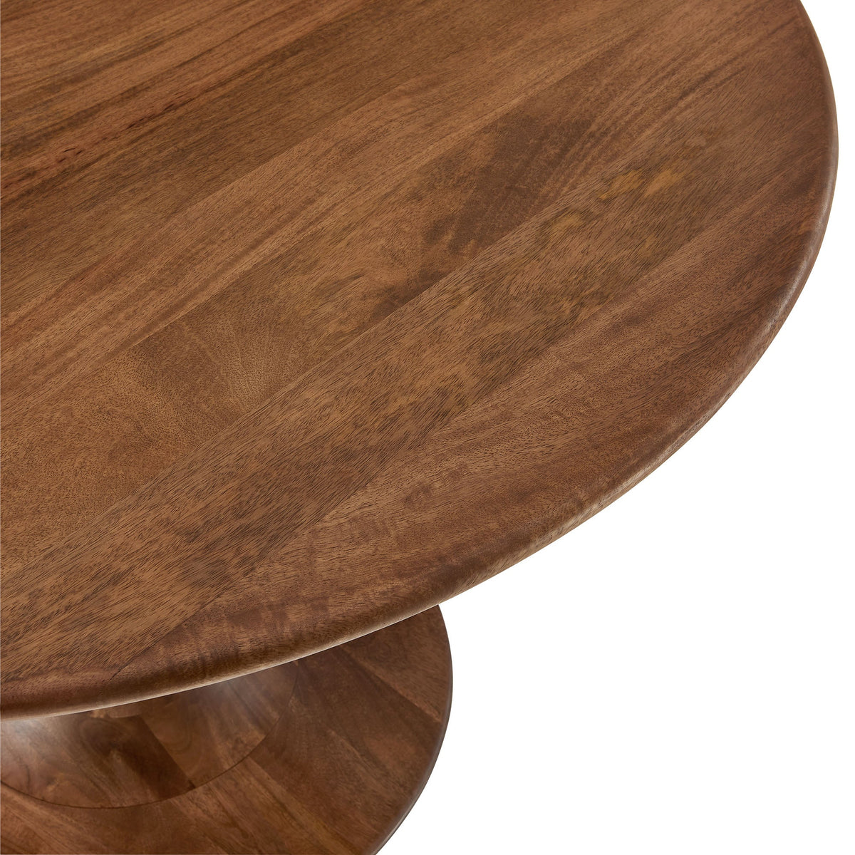 Lippa 48-inch round solid wood dining table top by Modway, warm brown woodgrain finish on Tampa Home & Garden Store