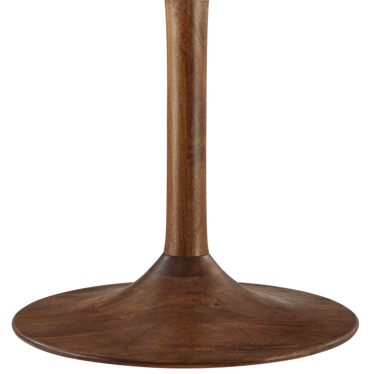 Lippa 48in round solid wood dining table base with walnut pedestal by Modway on Tampa Home & Garden Store