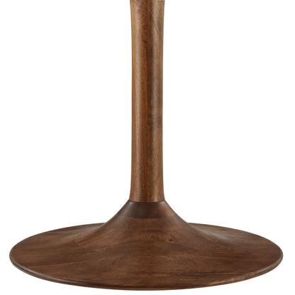 Lippa 48in round solid wood dining table base with walnut pedestal by Modway on Tampa Home & Garden Store