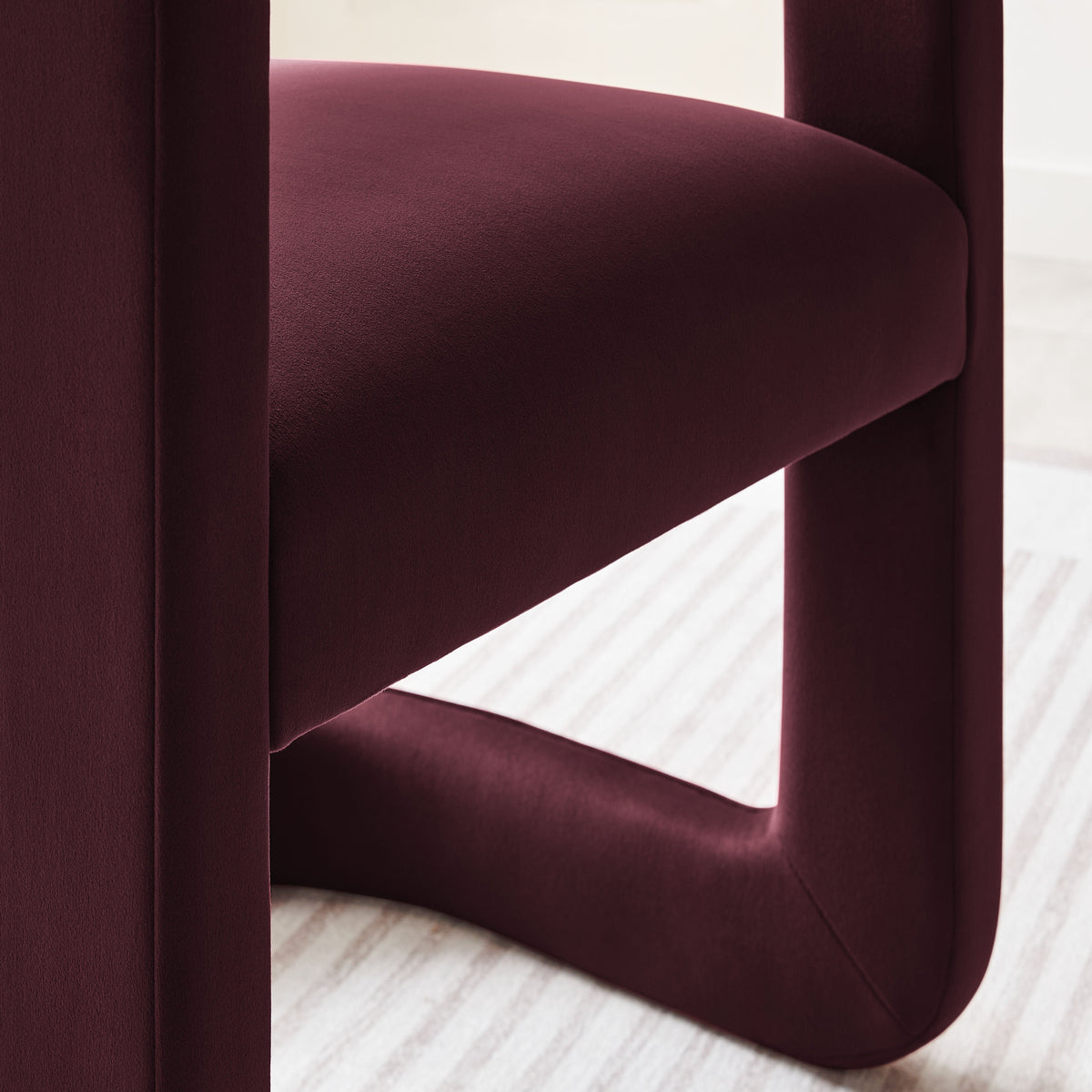 Winslow Barrel Velvet Dining Chair by Modway, burgundy upholstery on Tampa Home & Garden Store