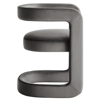 Winslow Barrel Performance Velvet Dining Chair by Modway, grey velvet, curved barrel back on Tampa Home & Garden Store