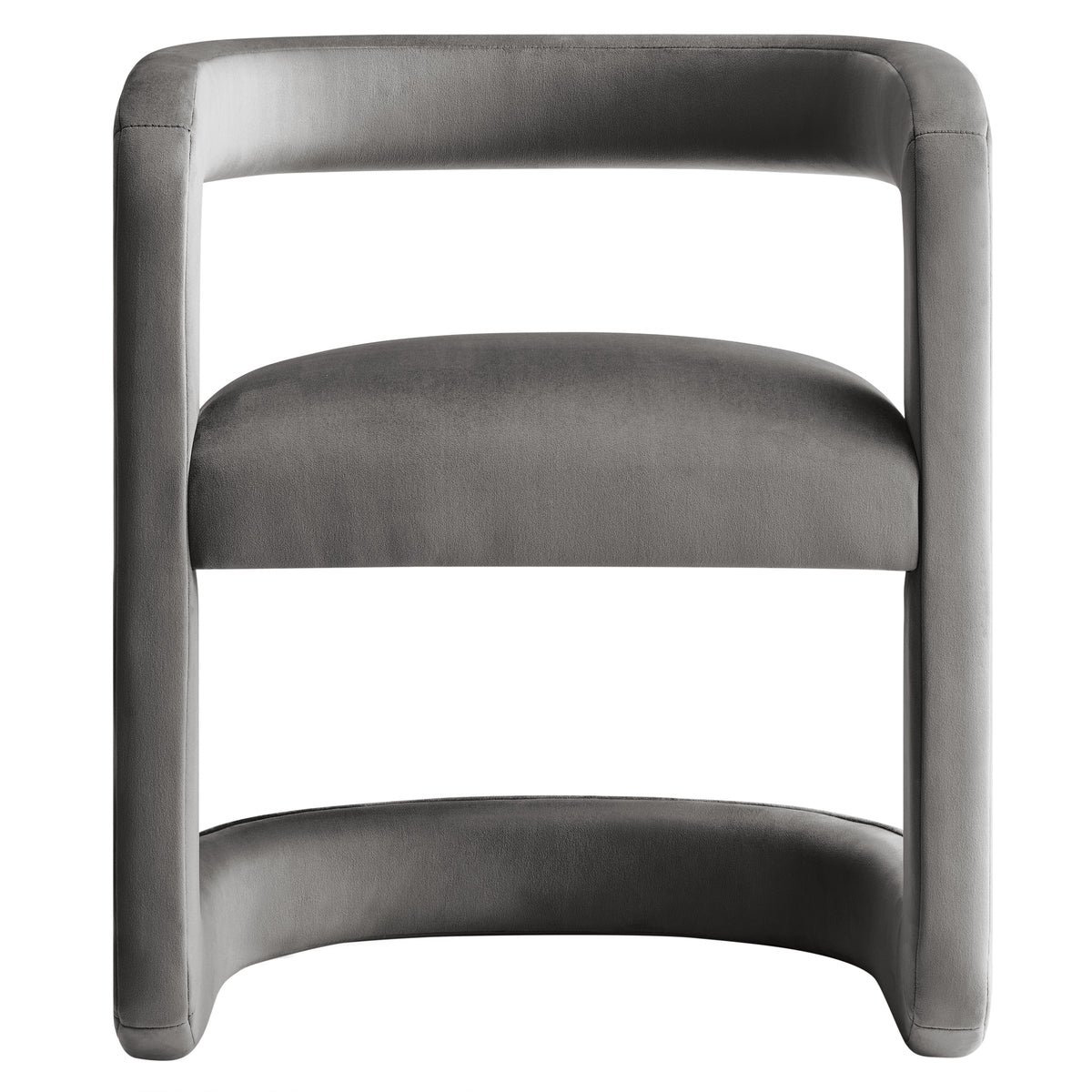 Winslow Barrel Performance Velvet Dining Chair by Modway, grey velvet with curved back on Tampa Home & Garden Store