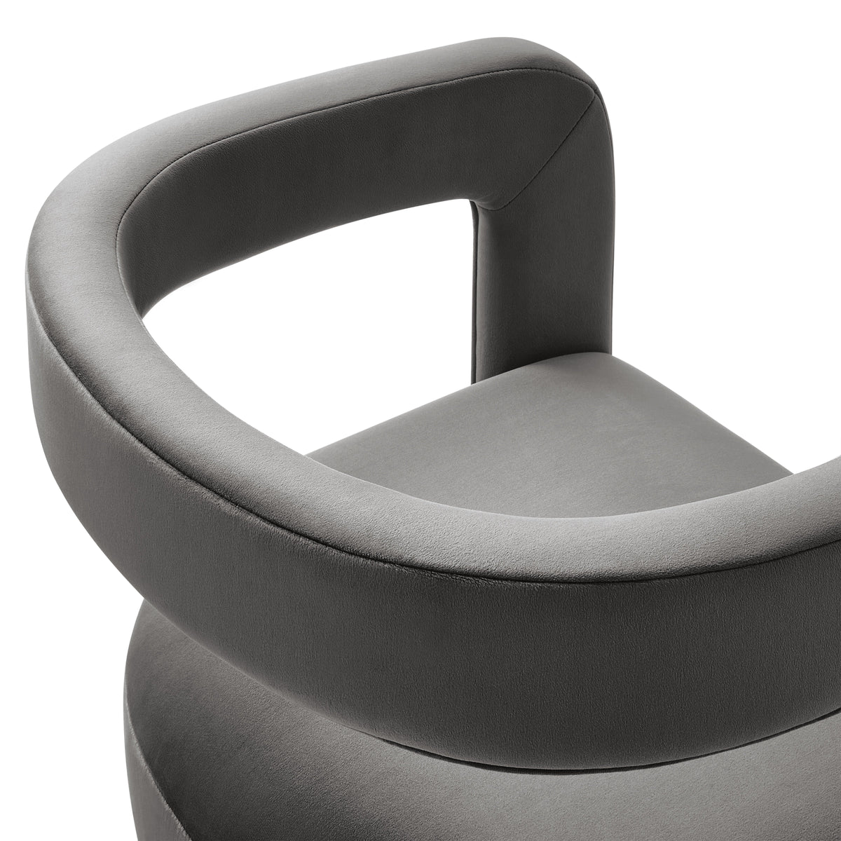 Winslow barrel dining chair gray performance velvet upholstery by Modway on Tampa Home & Garden Store