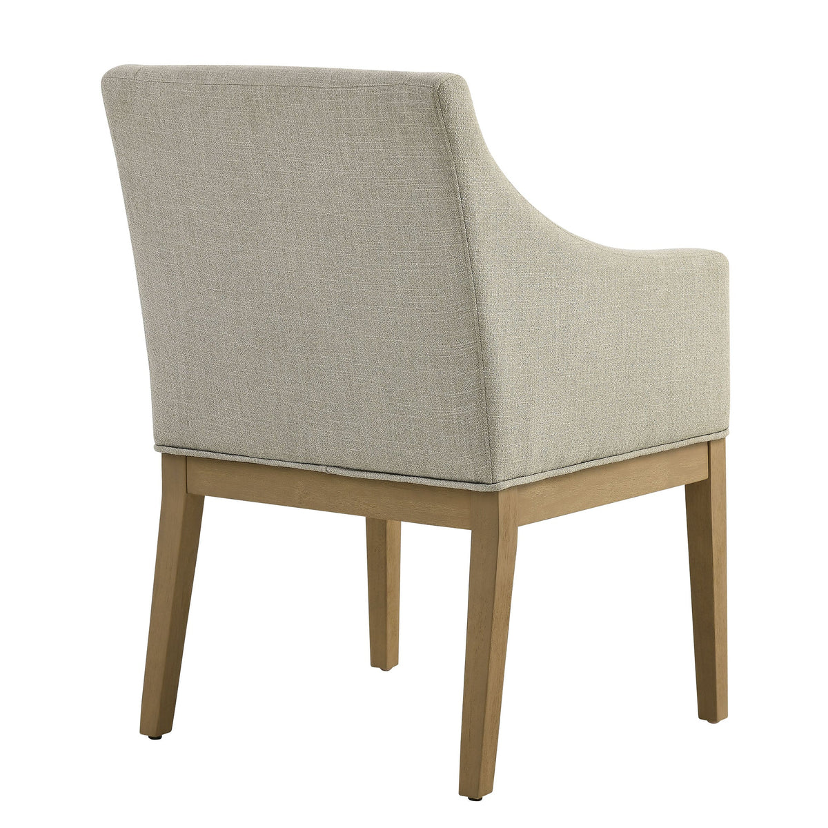 Alton fabric upholstered dining armchair beige fabric with light wood legs by Modway on Tampa Home & Garden Store