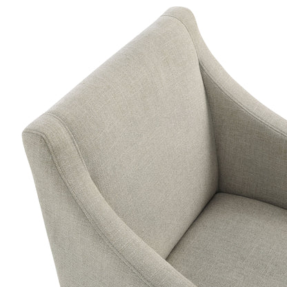 Alton Fabric Upholstered Dining Armchair by Modway in beige textured fabric with curved arm on Tampa Home & Garden Store