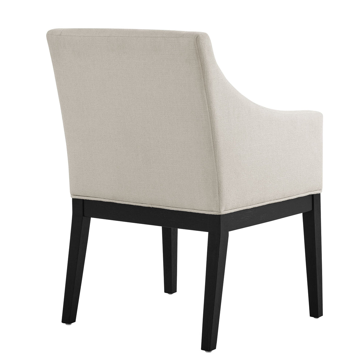 Alton Fabric Upholstered Dining Armchair by Modway beige fabric with black wood legs on Tampa Home & Garden Store