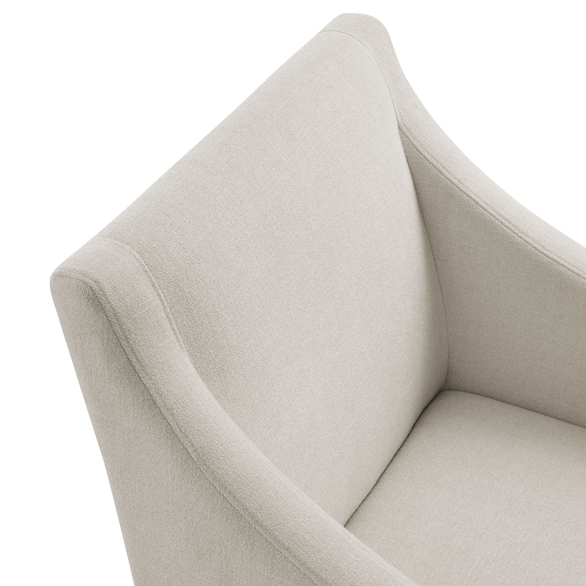 Alton fabric upholstered dining armchair beige close-up with curved arm by Modway HouseOfZazla on Tampa Home & Garden Store