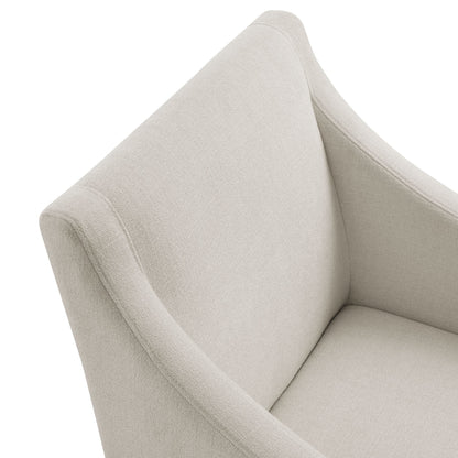 Alton fabric upholstered dining armchair beige close-up with curved arm by Modway HouseOfZazla on Tampa Home & Garden Store