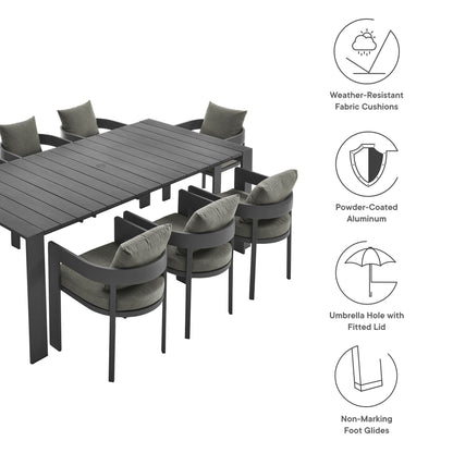 Tahoe Aluminum Outdoor Patio Dining Set and Chair