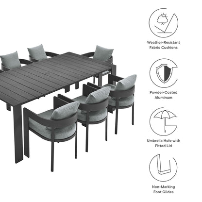 Tahoe Aluminum Outdoor Patio Dining Set and Chair