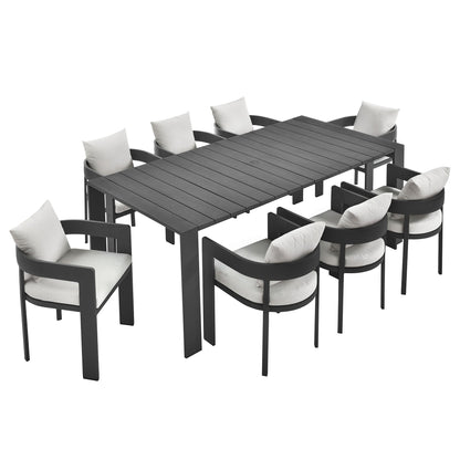 Tahoe Aluminum Outdoor Patio Dining Set and Chair