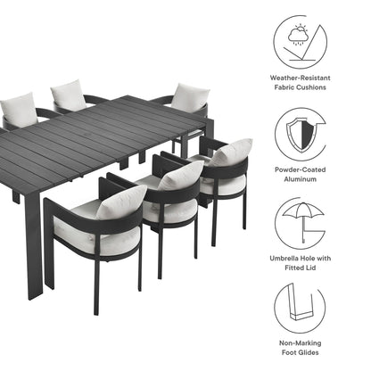 Tahoe Aluminum Outdoor Patio Dining Set and Chair