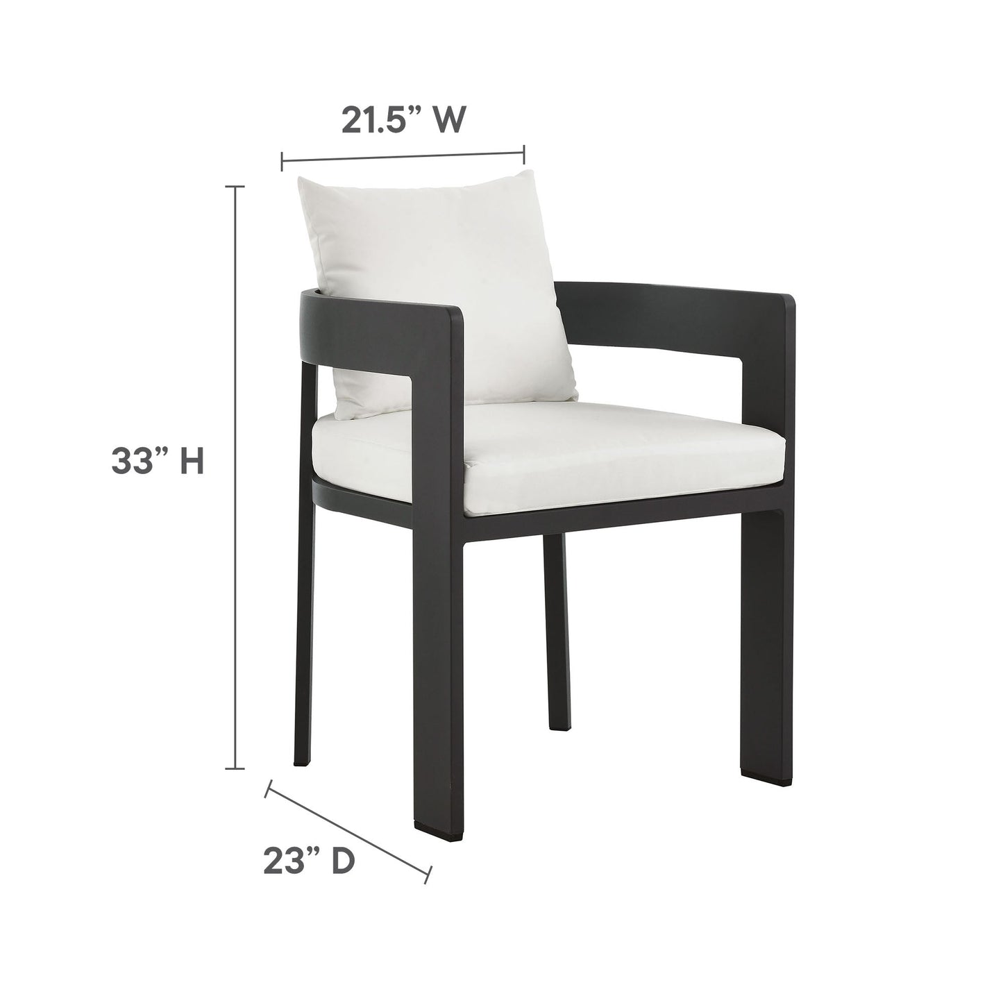 Tahoe Aluminum Outdoor Patio Dining Set and Chair