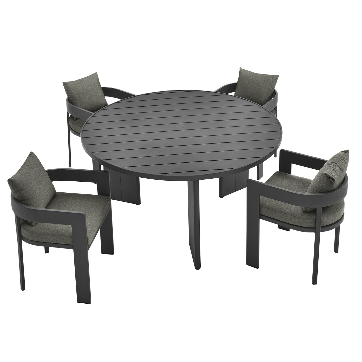 Modway Tahoe and Aluminum Patio Dining Set