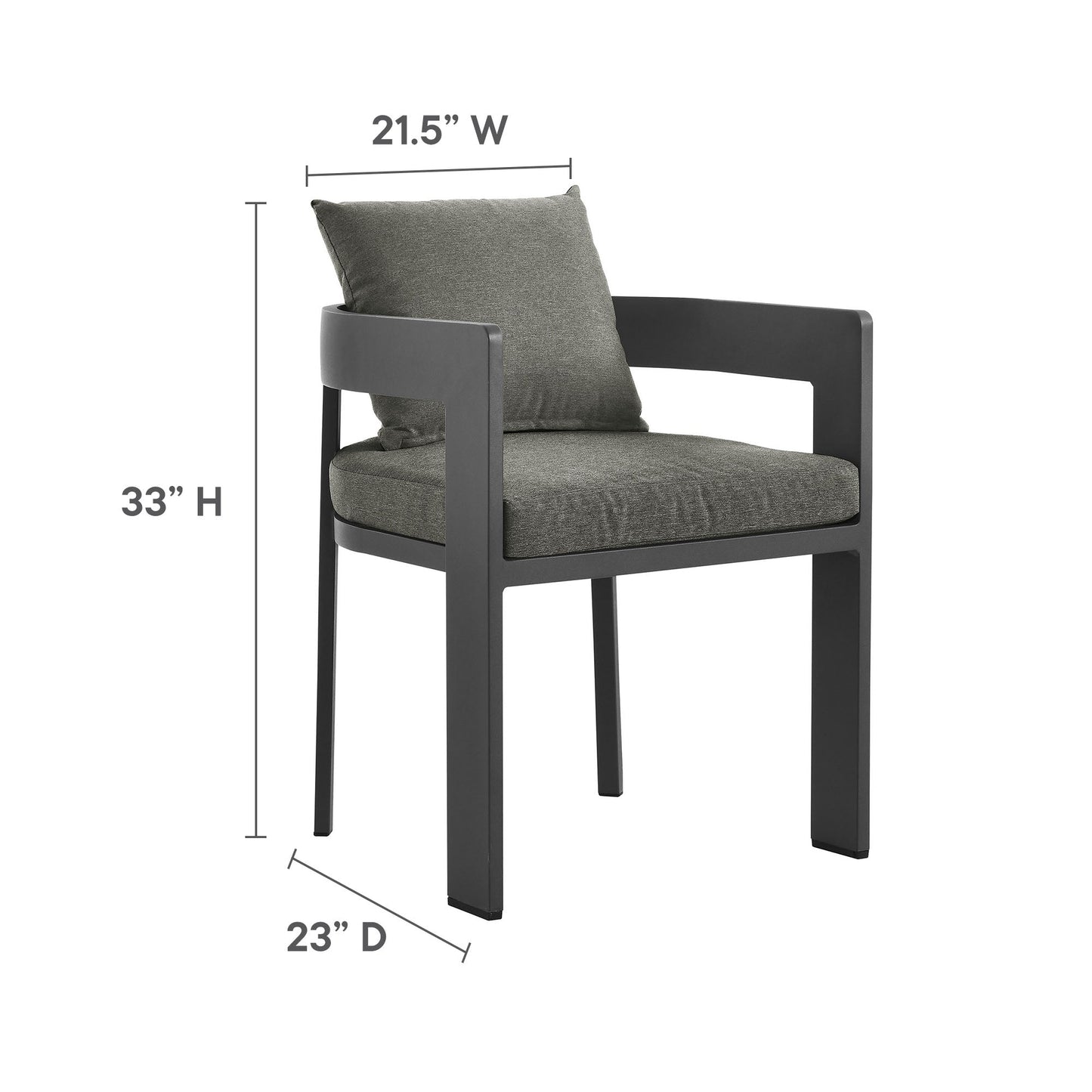 Modway Tahoe and Aluminum Patio Dining Set