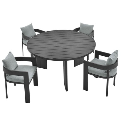 Modway Tahoe and Aluminum Patio Dining Set