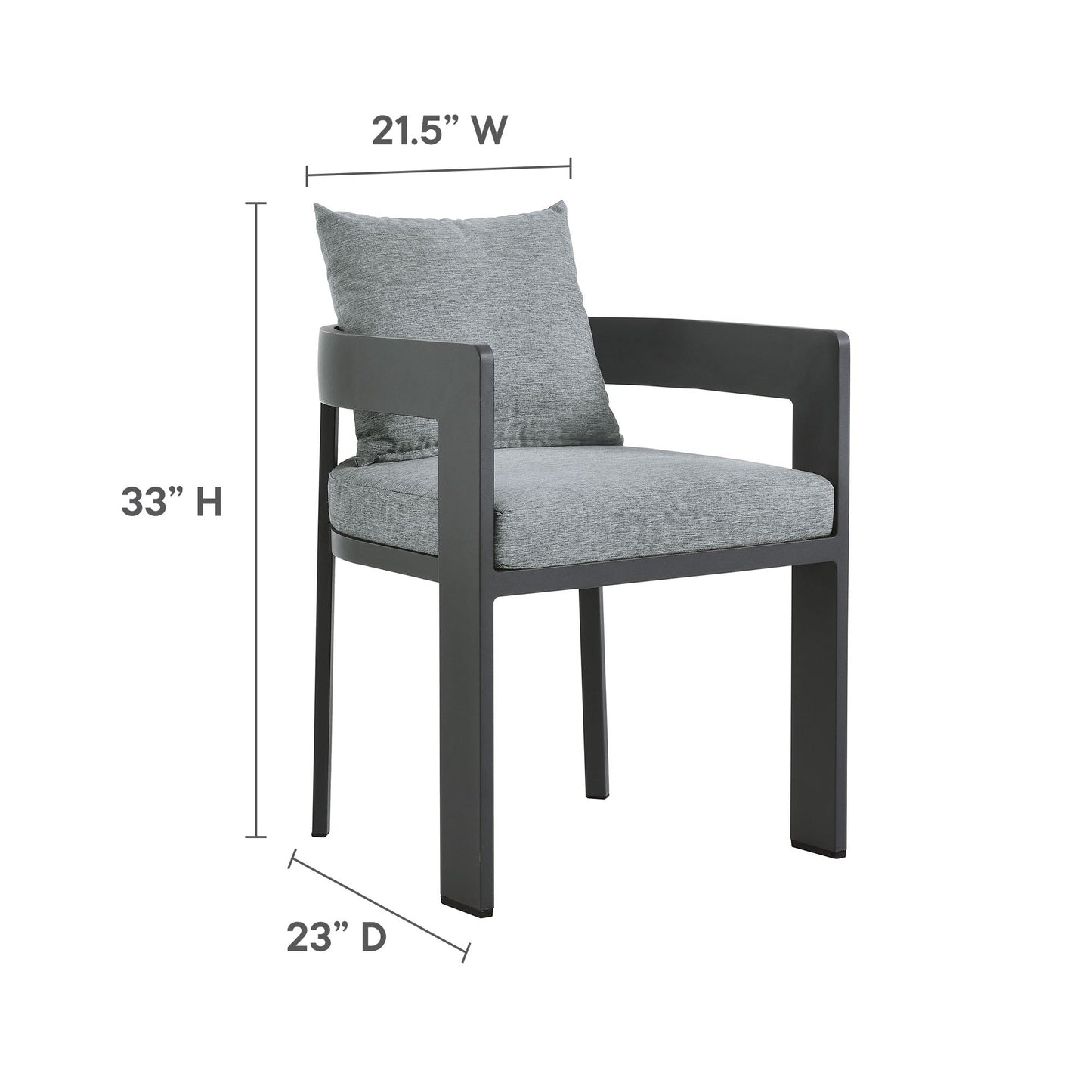 Modway Tahoe and Aluminum Patio Dining Set