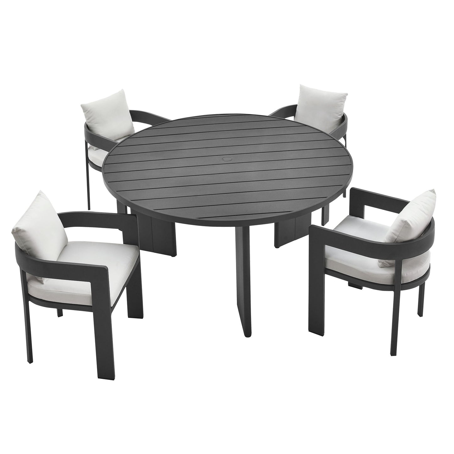 Modway Tahoe and Aluminum Patio Dining Set