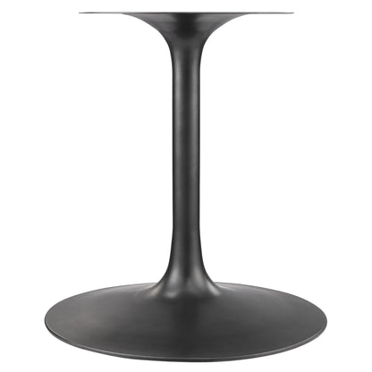 Lippa Round Pedestal Solid Wood Dining Table by Modway with black pedestal and slim round top on Tampa Home & Garden Store