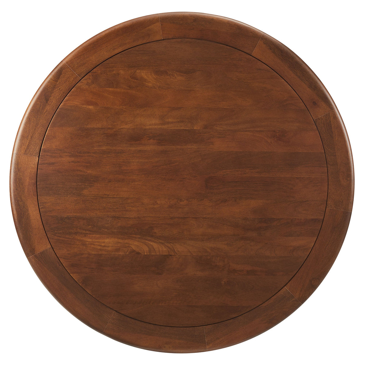 Lippa Round Pedestal Solid Wood Dining Table by Modway, brown woodgrain with rounded edge on Tampa Home & Garden Store
