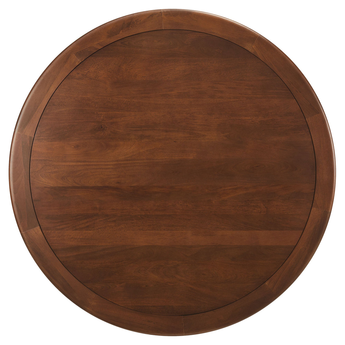 Lippa round pedestal solid wood dining table by Modway in warm brown wood grain on Tampa Home & Garden Store